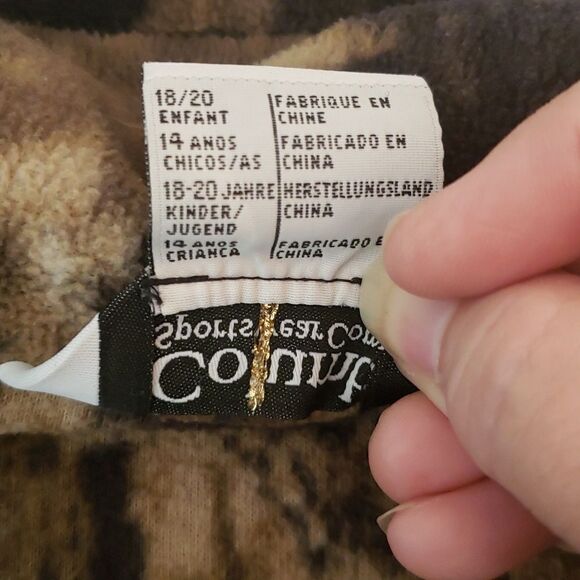 Columbia Full Zip Camo Fleece Jacket Youth Sz 18/20 - Picture 4 of 8